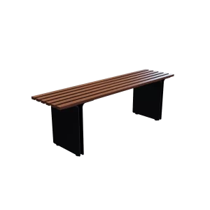 Romi bench with wood-like finish